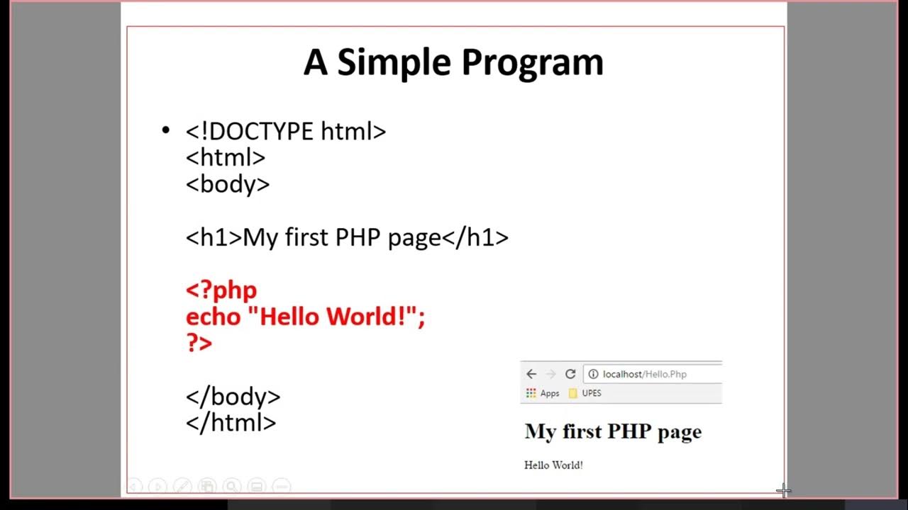 PHP Introduction, Simple PHP Program and Use of PHP Variables - YouTube