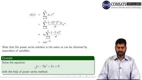 Power Series Method|Mathematical Method Of Physics in hindi MTH483 LECTURE 26