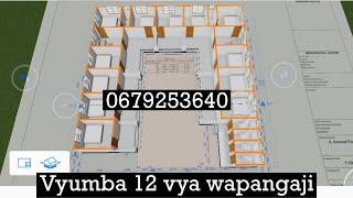 Ramani ya nyumba ya kisasa (12 bedrooms)(0679253640)