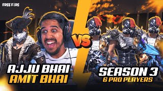 Ajjubhai and Amitbhai vs 6 Pro Season 3 Elite Pass Player - Garena Free Fire- Total Gaming