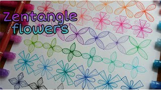 Zentangle pattern|| flowers