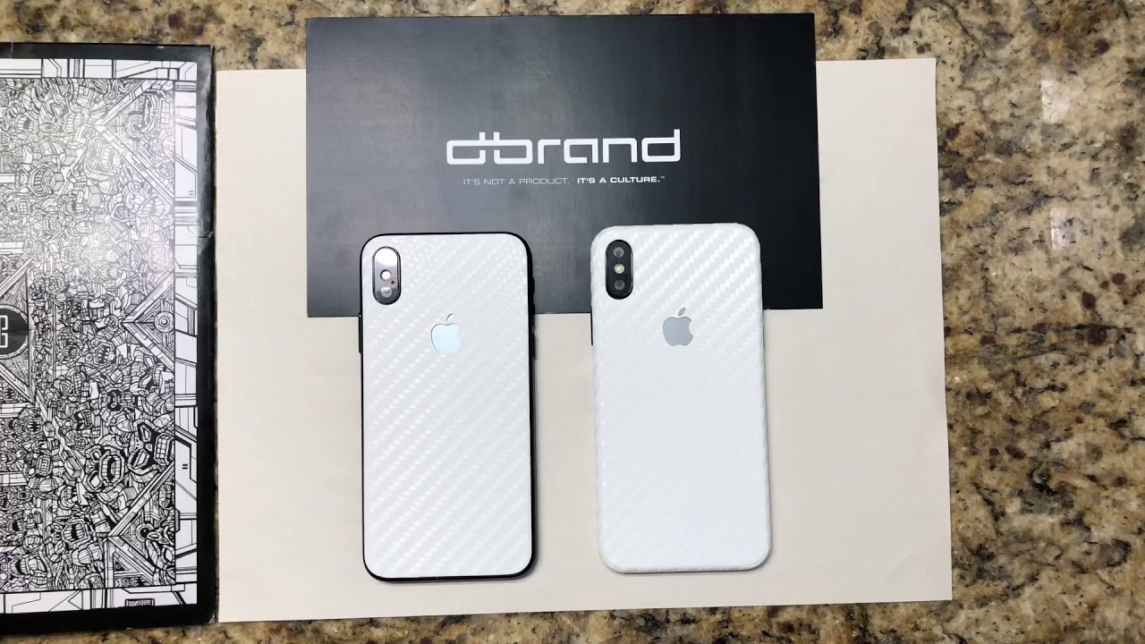 dbrand white carbon fiber skin iPhone X XS YouTube