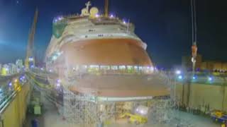 Disney Wonder Cruise Ship at dry Dock