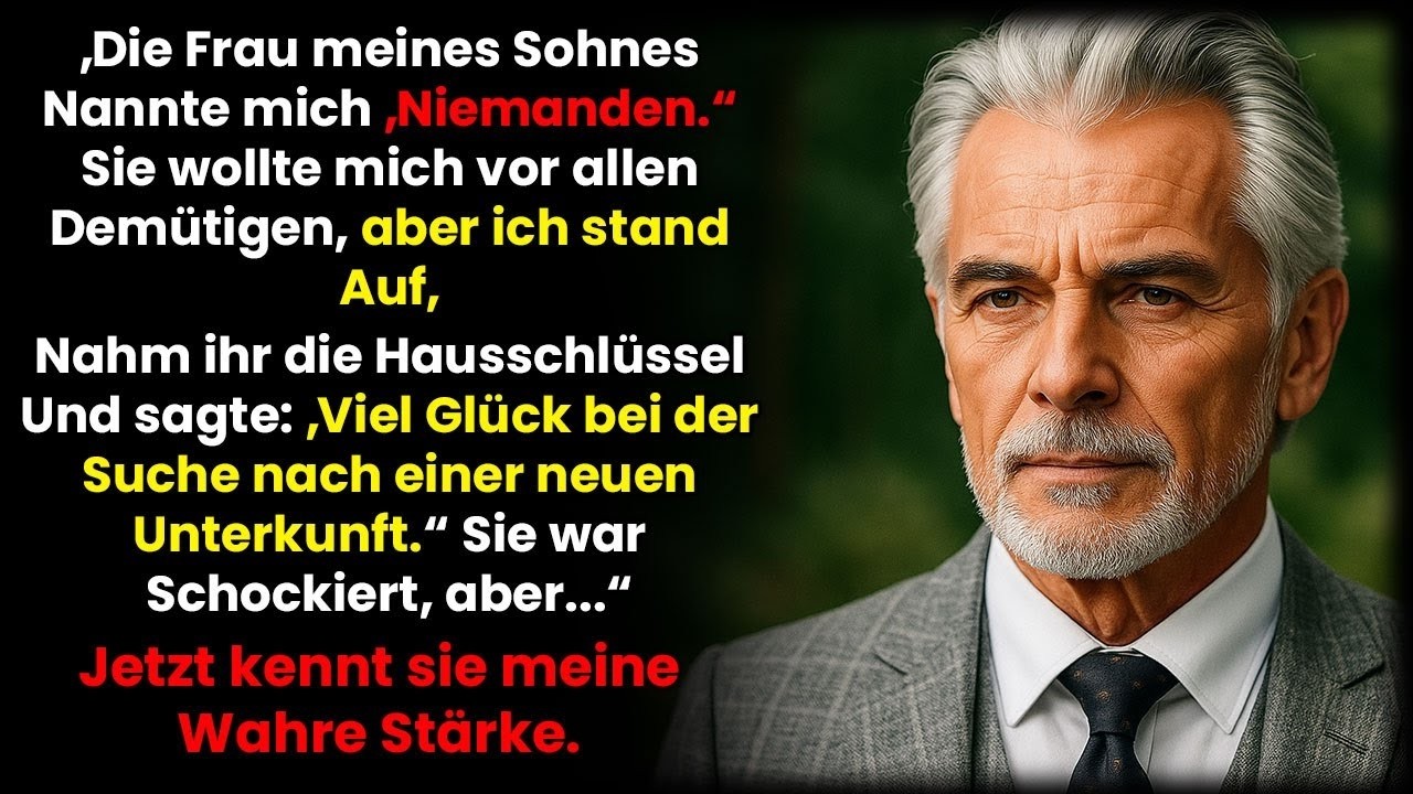Die Frau meines Sohnes nannte mich 'Niemand' – ich nahm die Schlüssel und lächelte nur