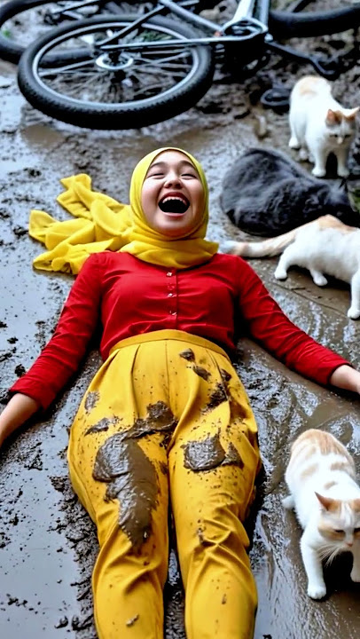 Animasi Kucing Lucu Naik Sepeda #ai #funny #animasulucu #comedy #animasikucing #cute #cat #kucing