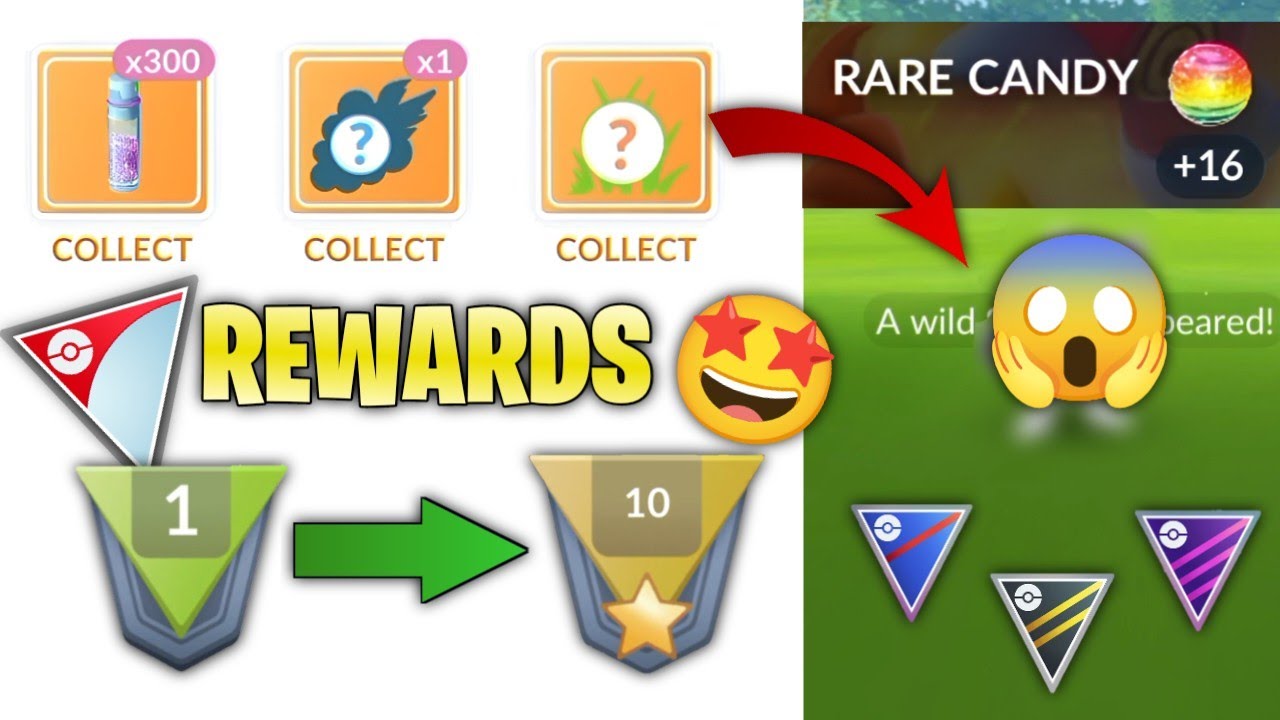 All GBL rewards from Rank 1 to 10 in Pokemon Go! - YouTube