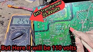 CRT TV Power Supply Repair |  All Voltages Down#crttvrepair#usa