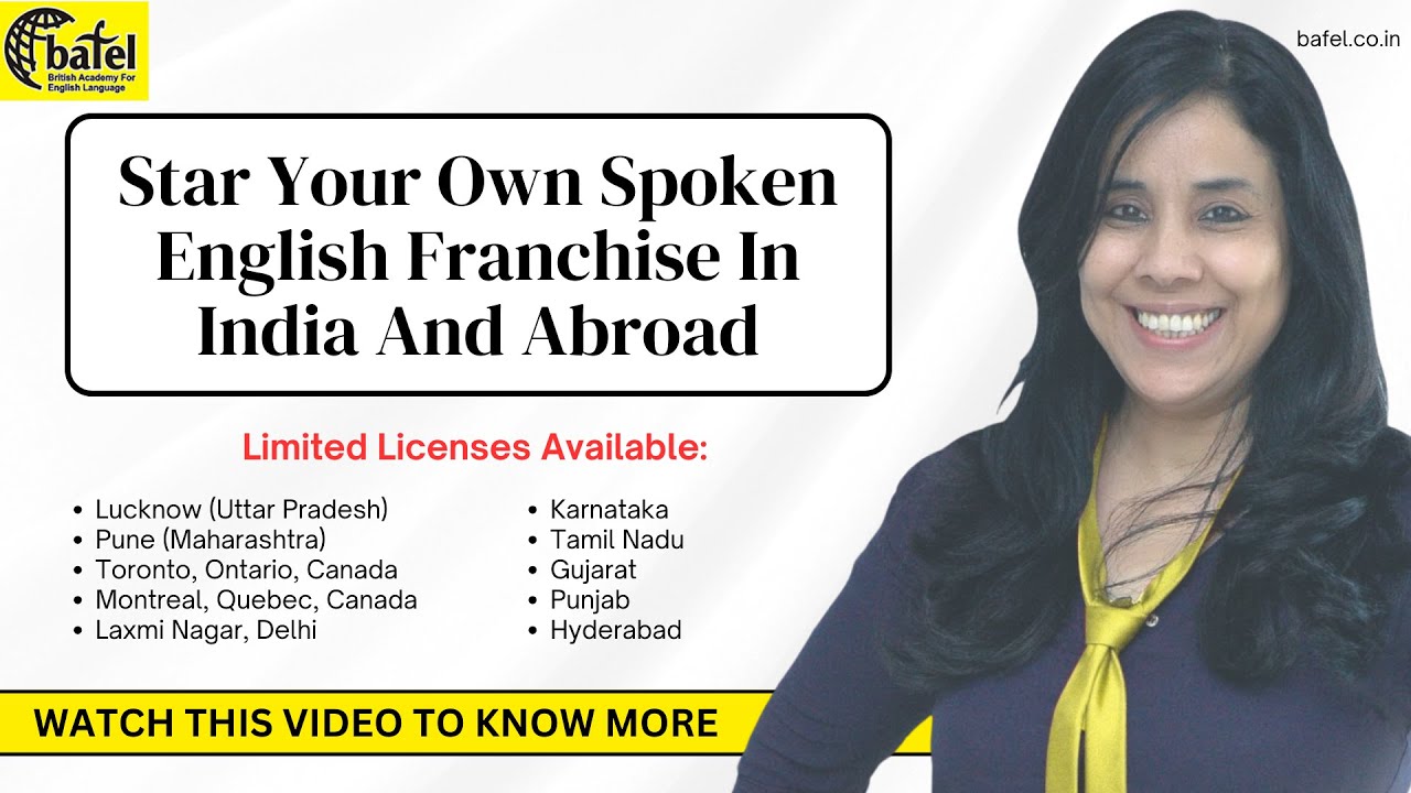 Spoken English Franchise |BAFEL Services| Hyderabad, Karnataka, Lucknow, Pune, Delhi | MD Alka Gupta