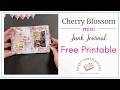 EASY Mini Junk Journal Tutorial 🌸 FREE Cherry Blossom Kit