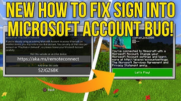 Minecraft BEDROCK EDITION - NEW HOW TO FIX SIGN INTO MICROSOFT ACCOUNT BUG! - (PS4 Bedrock Edition)
