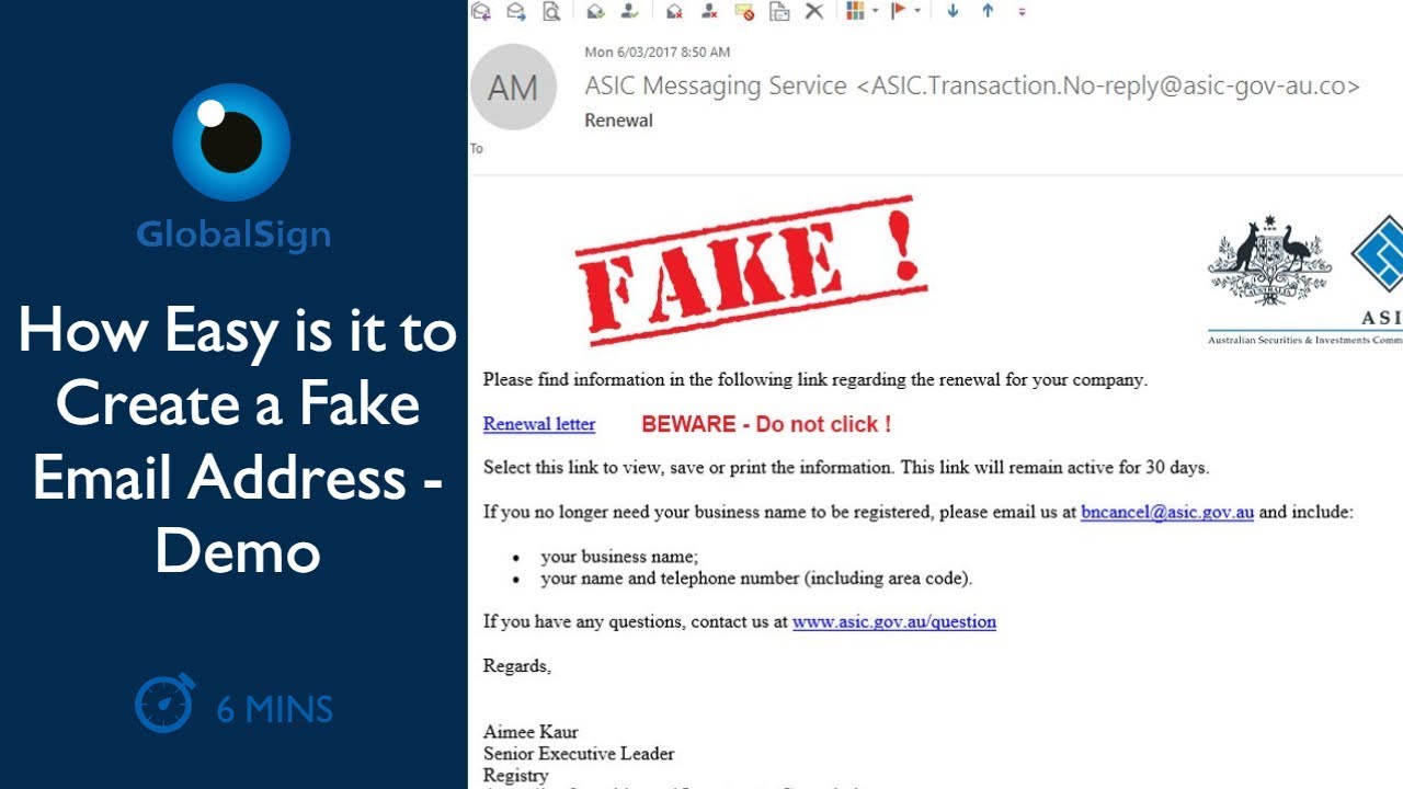 Can you fake an email address?