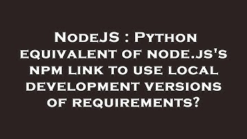 NodeJS : Python equivalent of node.js