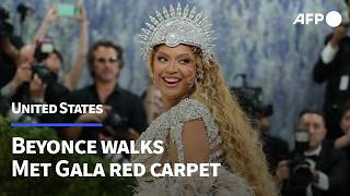 Beyonce walks the Met Gala red carpet with Jay-Z and Blue Ivy | AFP