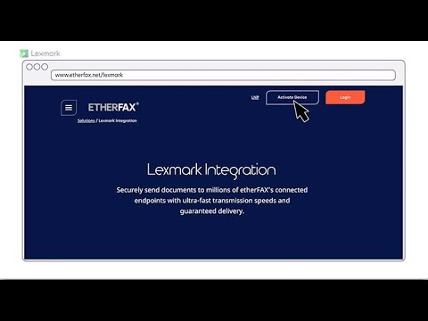 Lexmark—Setting up fax function using etherFAX