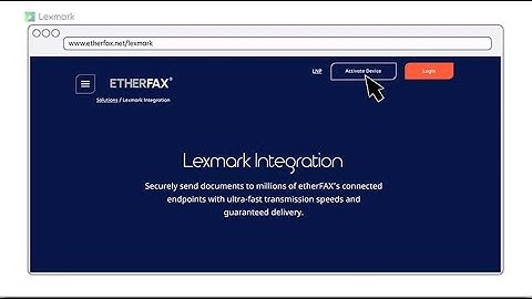 Lexmark—Setting up fax function using etherFAX