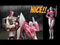 Transformers Earthrise Arcee and EX 01 Nicee Review and Comparison