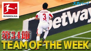 2年連続デュエルキング遠藤航(シュトゥットガルト)【第34節｜TEAM OF THE WEEK】21/22 ドイツ ブンデスリーガ