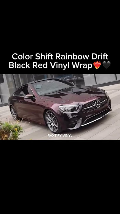 Black Red Vinyl Wrap, Best Ravoony Gloss Color Shift Rainbow Drift