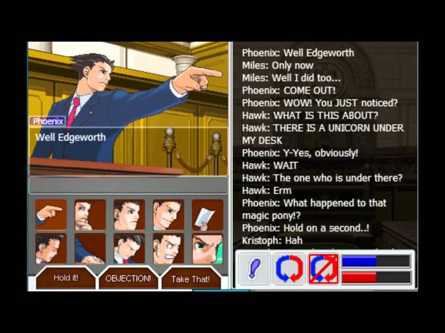 Phoenix Wright Online - public test (Trixie-prosecutor included