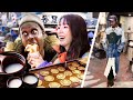 British Rappers try the OG Korean Street Toast at Vintage Market! ft. Irene