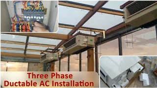 Ductable AC installation Kaise karen| Ductable AC installation|Three phase ductable AC installation