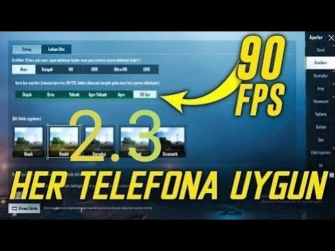 HER TELEFONA UYGUN !! KALICI 90 FPS CONFİG | 90 FPS YAPMA | 90 FPS NASIL YAPILIR - PUBG MOBİLE 2.3