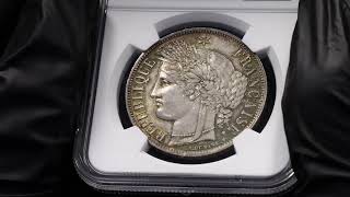 Lot 422 France 5 Francs 1870 A NGC MS65 Top Pop