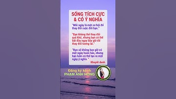 Sống Tích Cực - Chìa Khóa Thành Công #song #hongpham #phamanhhong