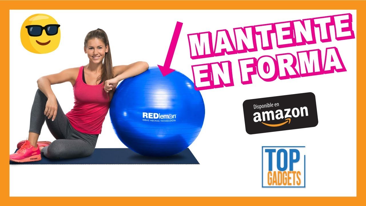 Pelota para Pilates y Yoga de Resistencia Estática con Bomba de Aire  Redlemon Textura Antiderrapante, 65cm