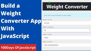 How To Build A Weight Converter With Javascript
