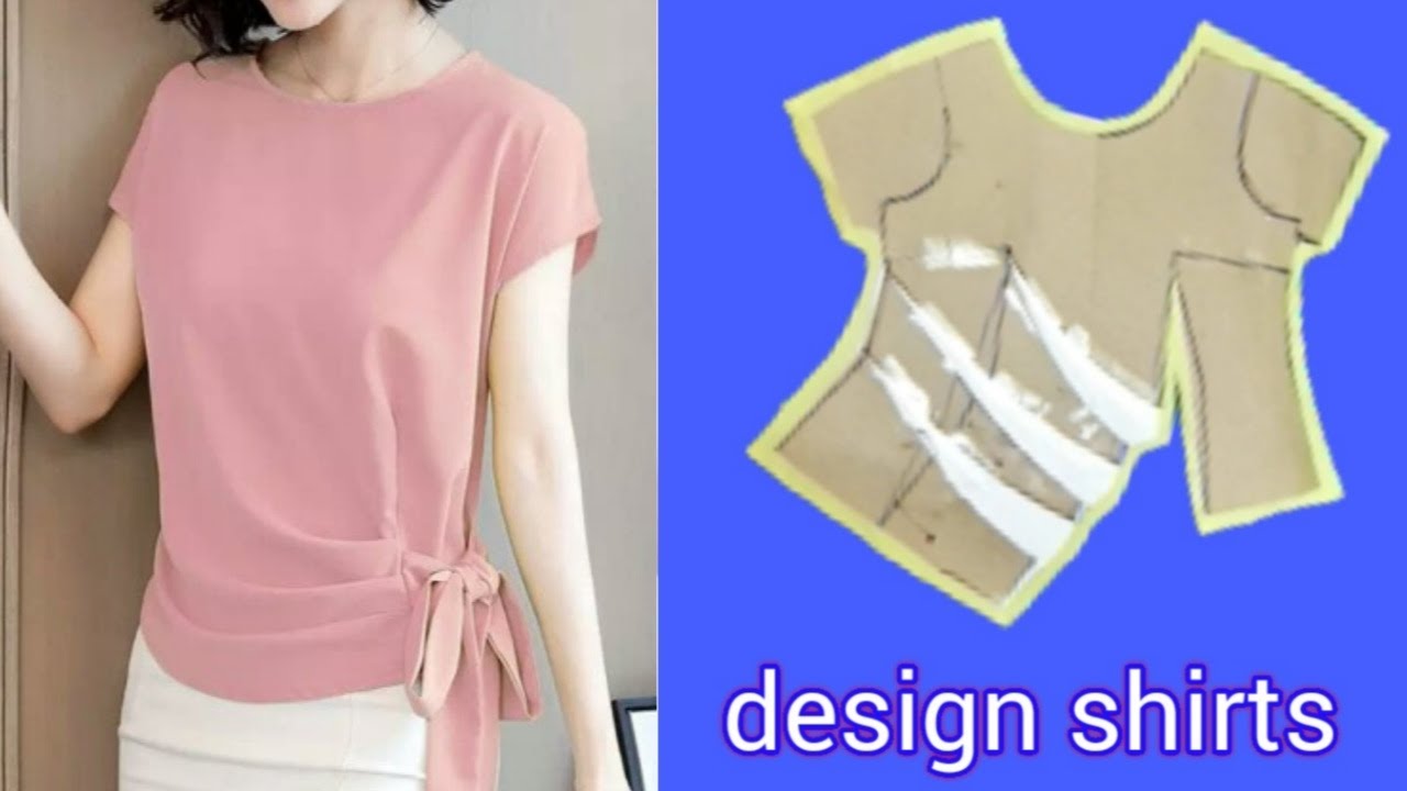 Cắt may Áo kiểu xếp ly cạnh sườn buộc nơ  đẹp |design shirts |Selena Diy |