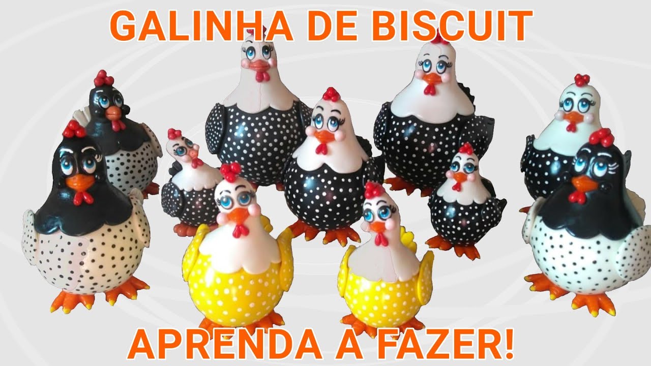 Aprenda a fazer uma galinha de biscuit