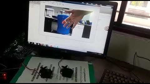 Tracking red color and control X-Y movement of servo via Arduino board