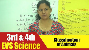 3rd & 4th Std EVS Science | Classification of Animals | CBSE Science Syllabus