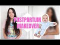 POSTPARTUM MAKEOVER (cutting my hair & doing makeup for first time in 2 years)