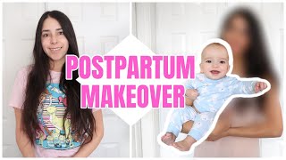 POSTPARTUM MAKEOVER (cutting my hair & doing makeup for first time in 2 years)