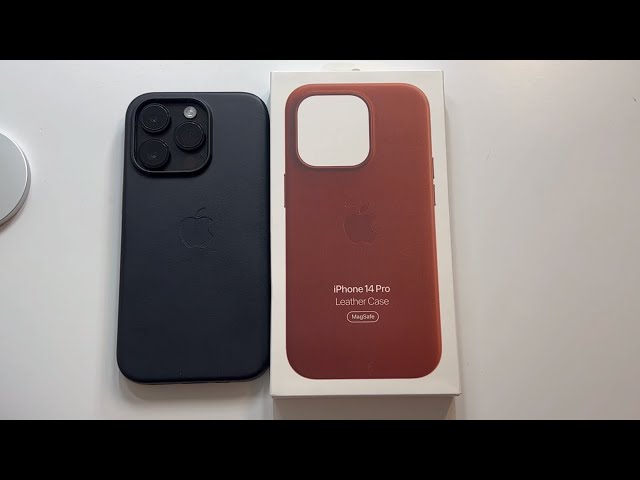 iPhone 14 Pro Max and Orange Leather Case Unboxing 