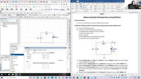 Diode characteristics in Multisim using parameter sweep