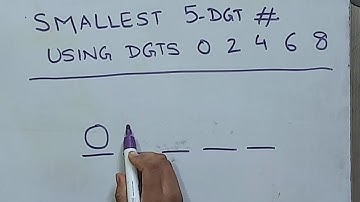 what is the smallest 5-digit number using the digits 0 2 4 6 8 @mathstubelearning123