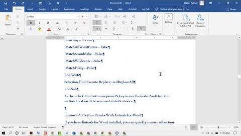 How To Remove All Section Breaks In Word in Just One Click