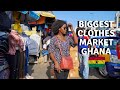 SHOP WITH ME IN THE BIGGEST CLOTHES MARKET IN ACCRA - GHANA | SHOPPING FOR CLOTHES LIKE GHANAIANS DO