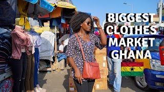 SHOP WITH ME IN THE BIGGEST CLOTHES MARKET IN ACCRA - GHANA | SHOPPING FOR CLOTHES LIKE GHANAIANS DO