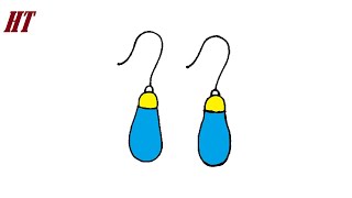 How to Draw Earrings Easy for beginners