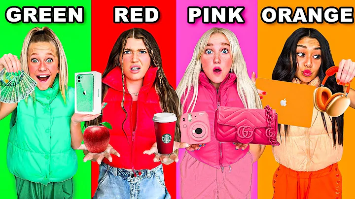 BUYiNG My SiBLiNGS EVERYTHiNG iN ONE COLOR For a DAY! 💚 ❤️ 💖 🧡