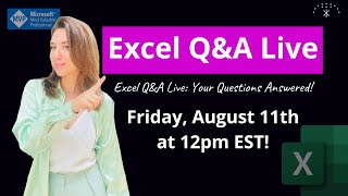 Excel Q&A Live: Your Questions Answered!