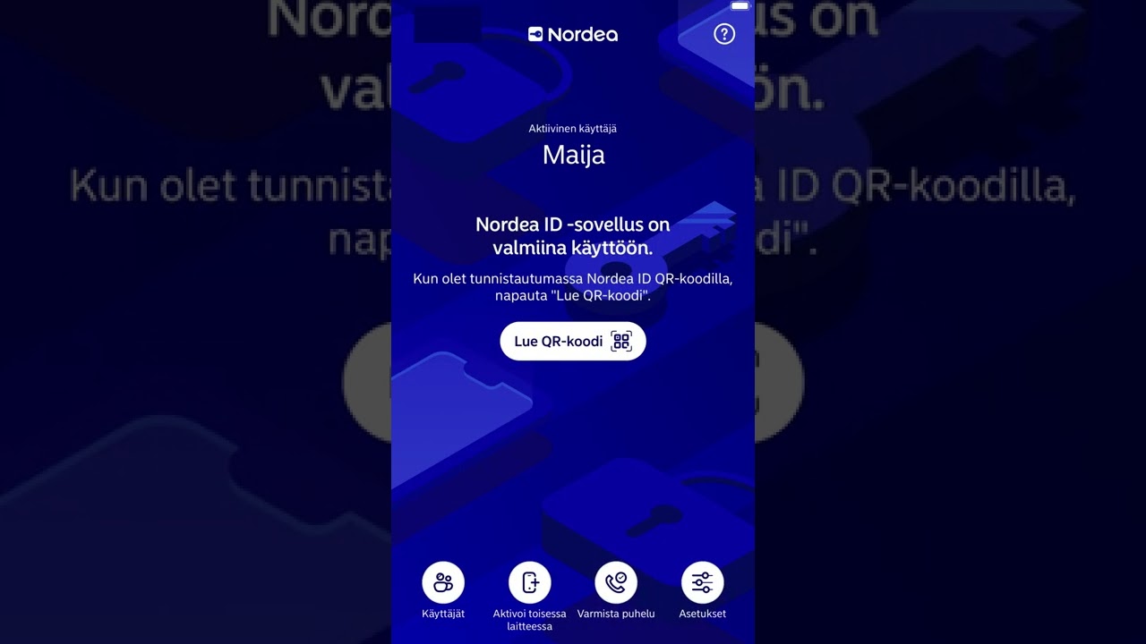 Nordea ID - sovelluksen aktivointi | Nordea