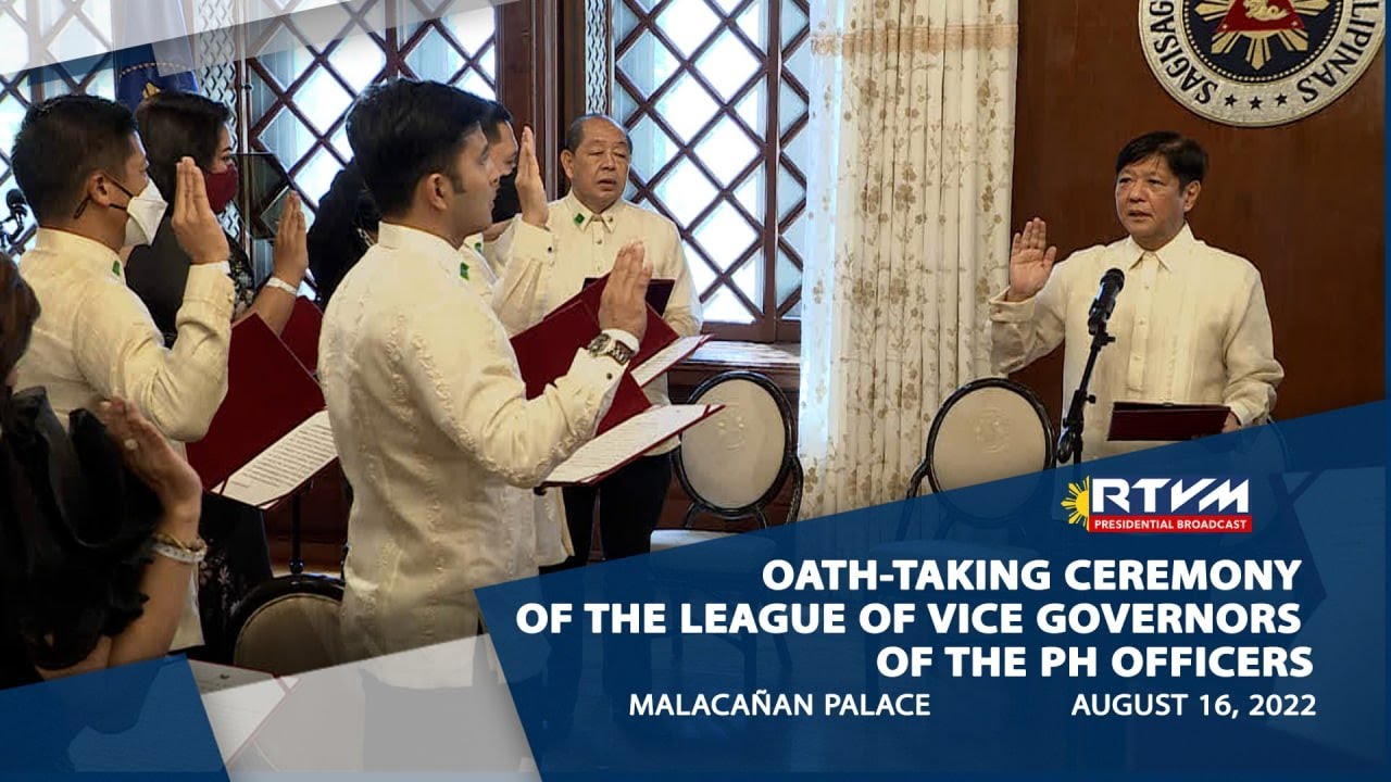 Oath-taking Ceremony of the League of Vice Governors of the Philippines Officers 8/16/2022