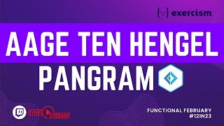 Aage Ten Hengel solves Pangram on the F# language track on Exercism!