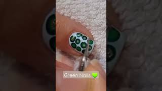 Green NAILS - Elegant Drag Marble NAIL ART Tutorial | #shorts