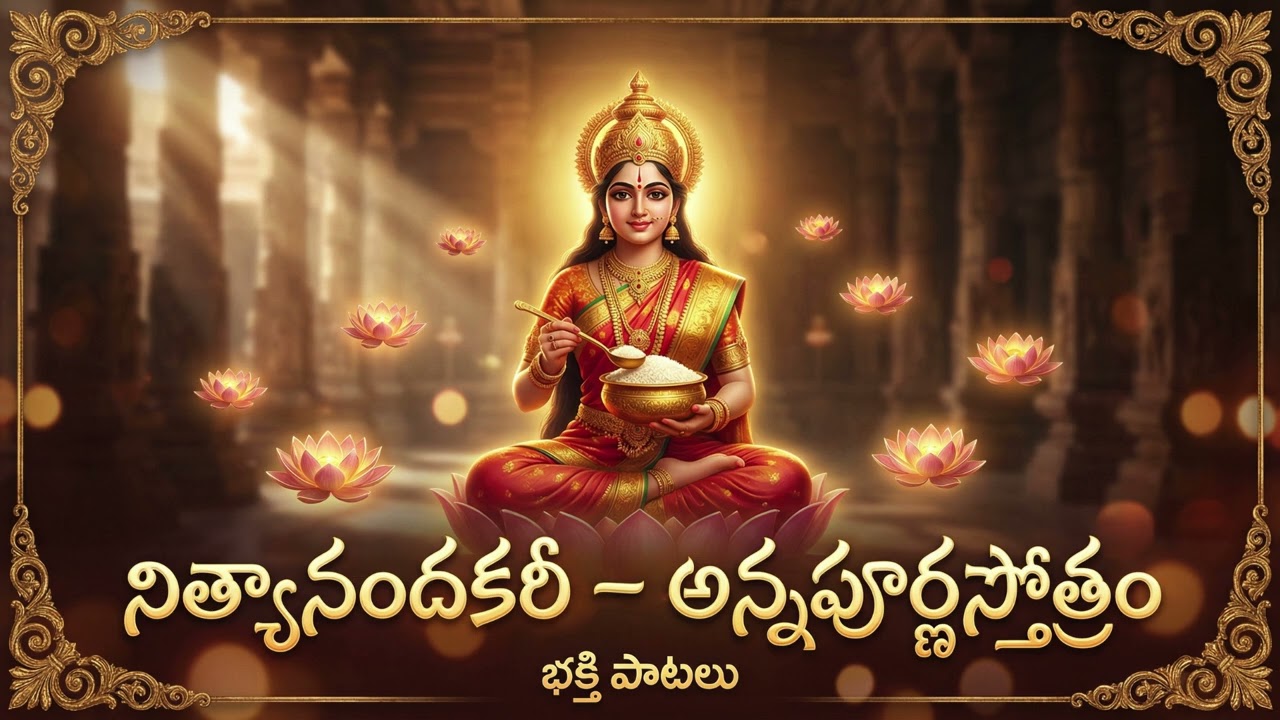 నిత్యానందకరీ – అన్నపూర్ణస్తోత్రం | Annapurna Stotram Telugu | Full Lyrics | Female Devotional Voice